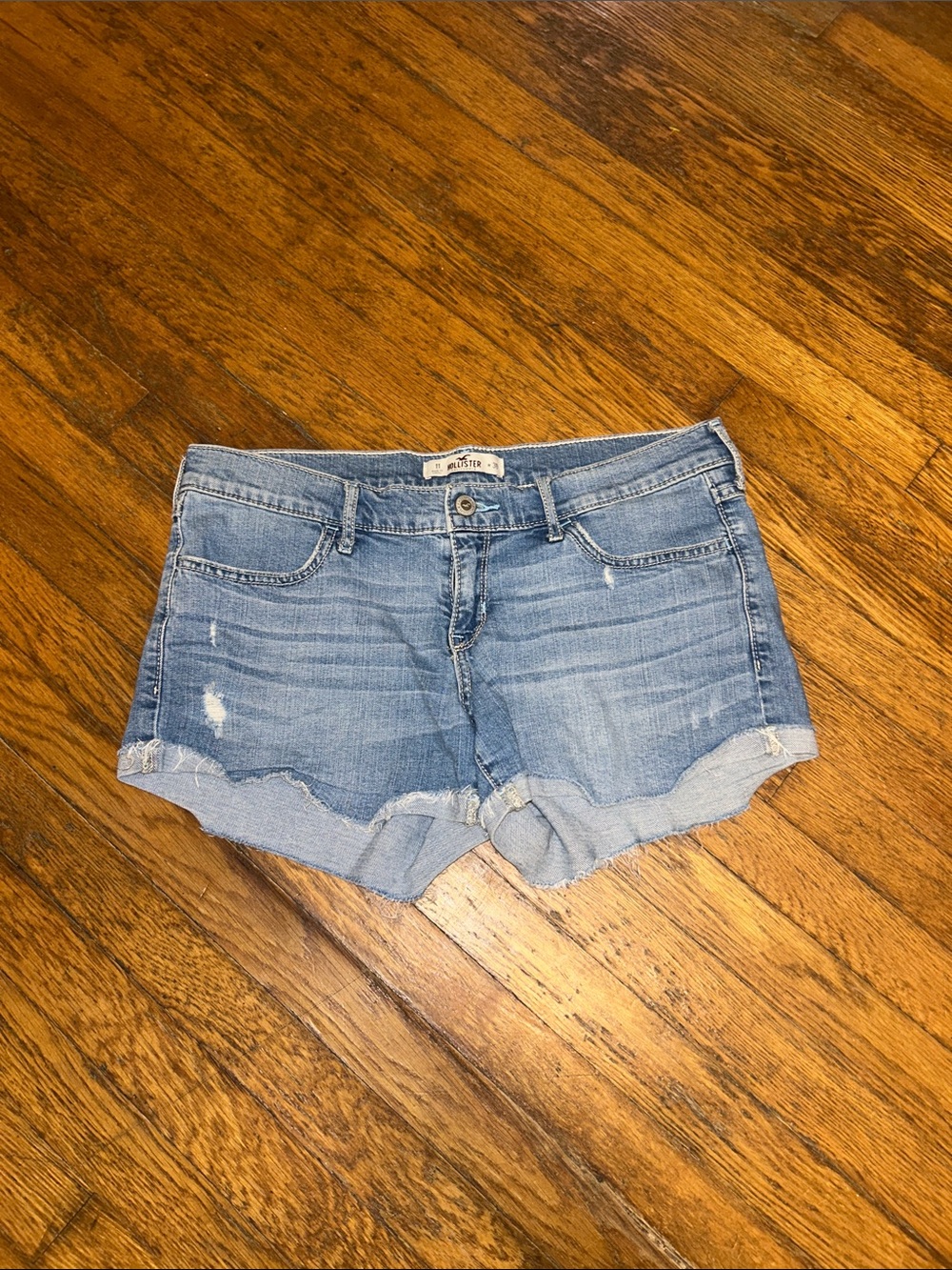 Hollister Light Wash Denim Cutoff Shorts